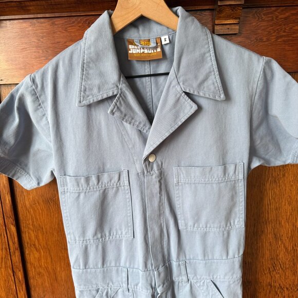 Big Bud Press Short Sleeve Jumpsuit Baby Blue - Picture 5 of 10